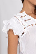 Vår Voile Top - White