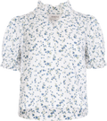 Signy Blouse - White Blue