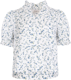 Signy Blouse - White Blue