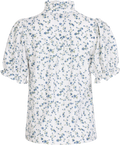 Signy Blouse - White Blue