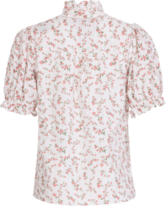 Signy Blouse - White Pink