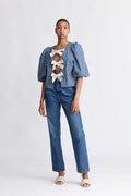 Billycc Milkboy Bow Blouse - Denim Blue