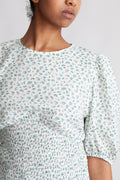 Dalena Blouse - White/Green