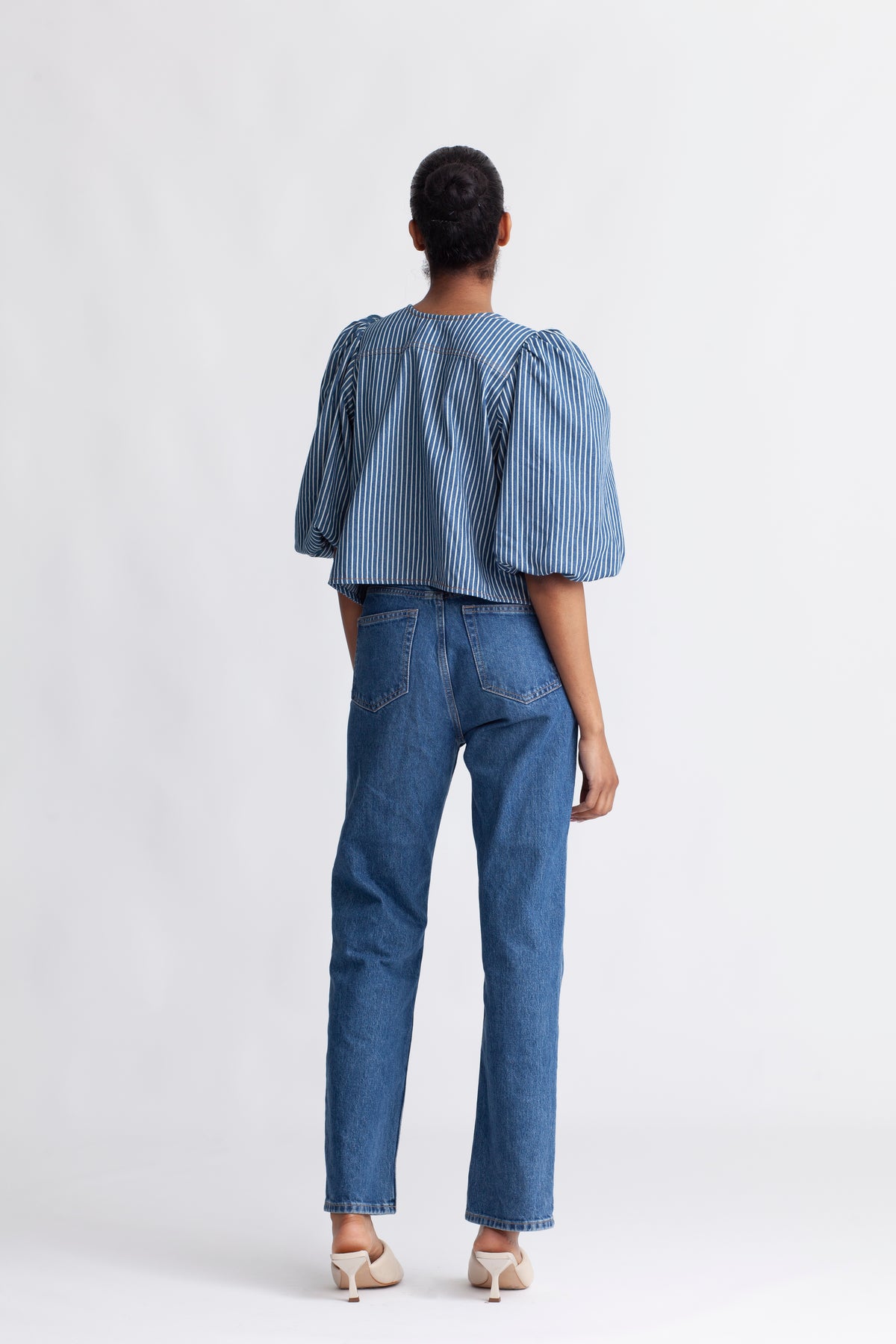 Billycc Milkboy Bow Blouse - Denim Blue