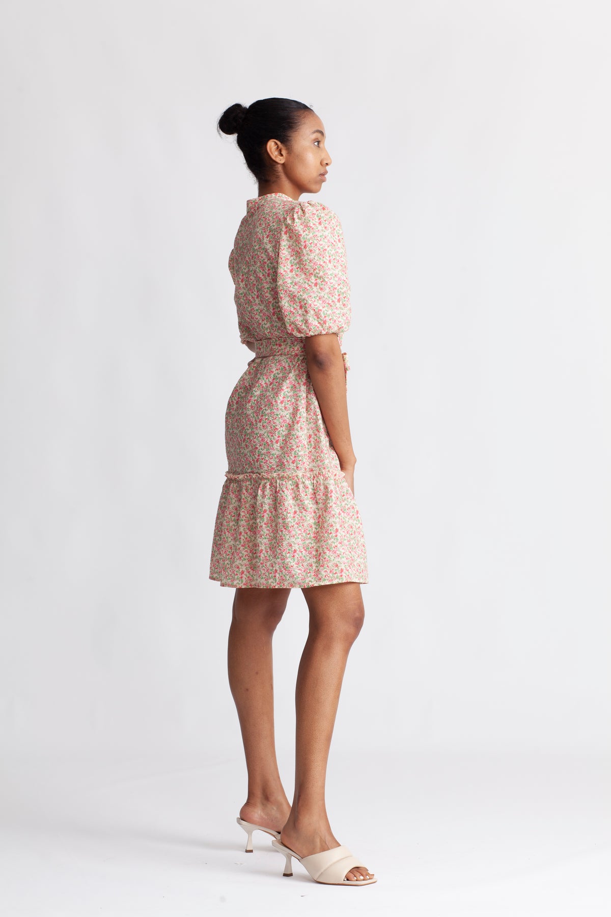 Kate Short Sleeve Dress - Rose/Red