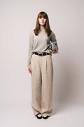 LizaGZ Linen Hw Pants - Tammy Light Sand