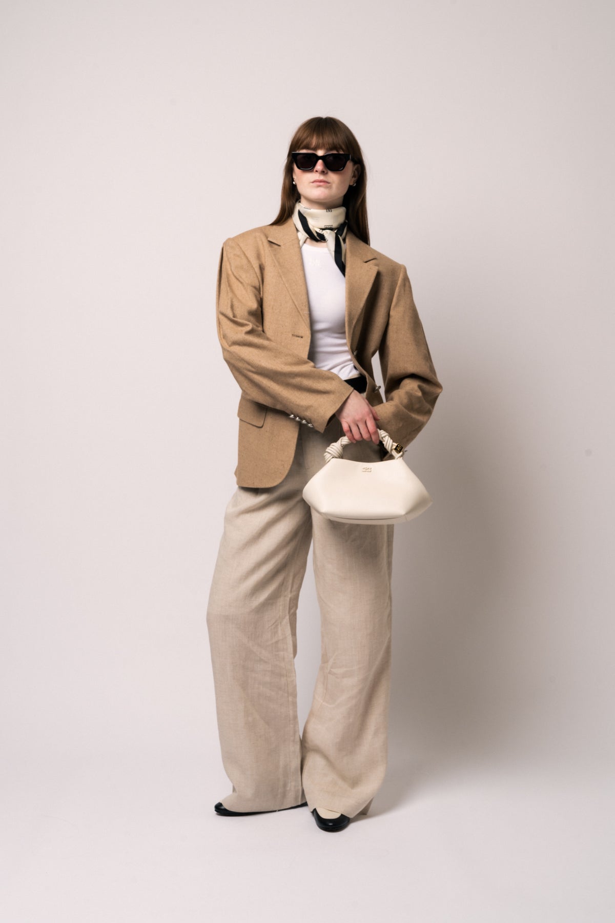 Ganni Bou Bag Small - Egret