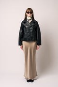 Bar Silk Maxi Skirt - Taupe