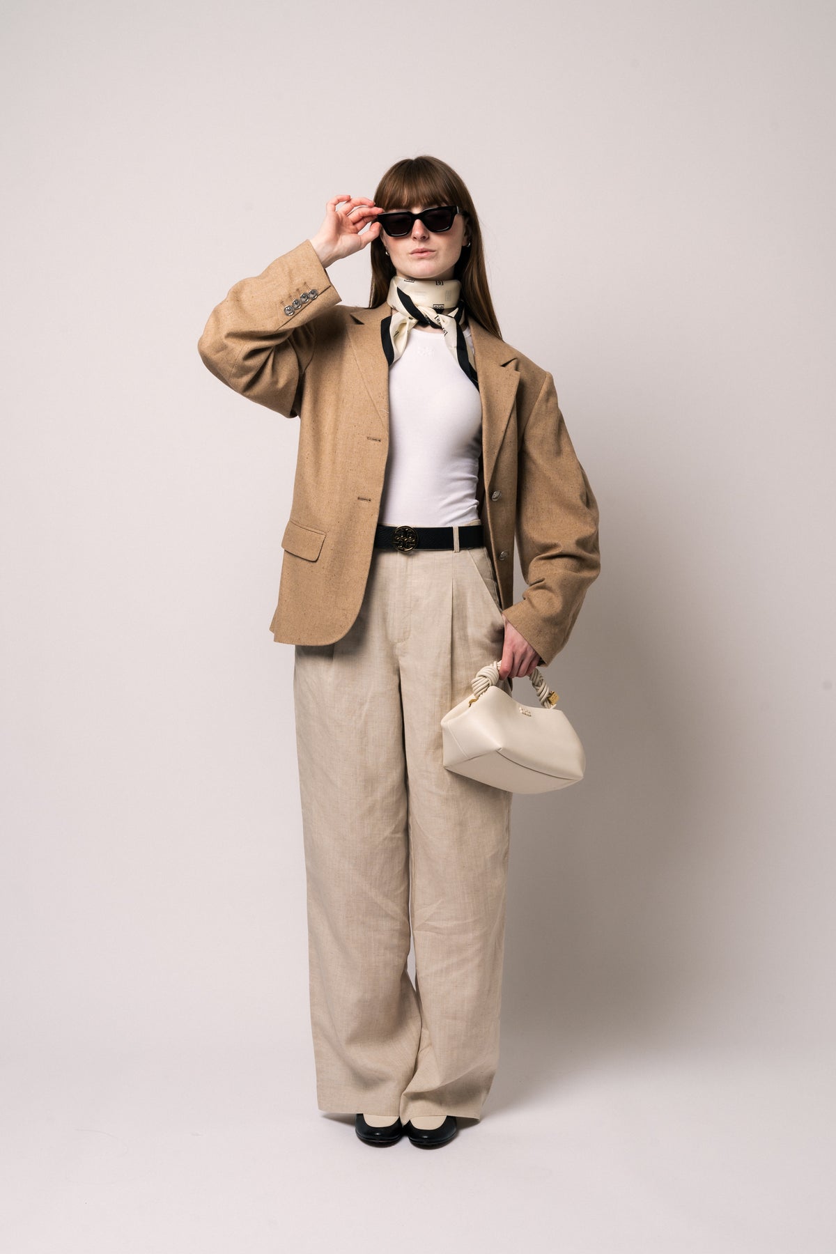 Ganni Bou Bag Small - Egret