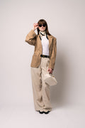 Fitted Waist Blazer - Tigers Eye