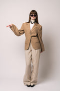 Fitted Waist Blazer - Tigers Eye