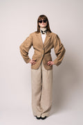 Fitted Waist Blazer - Tigers Eye