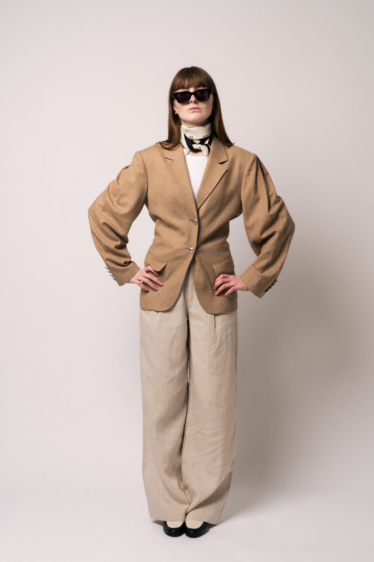 Fitted Waist Blazer - Tigers Eye