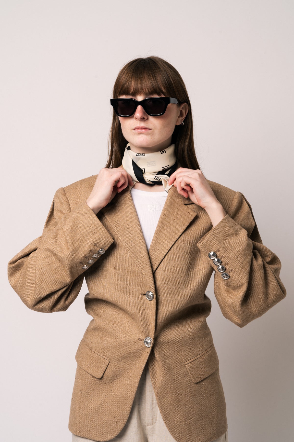 Fitted Waist Blazer - Tigers Eye