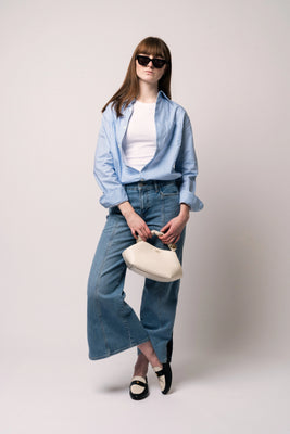 Pixie Le Slim Palazzo Side Slit - Gloomy Skies