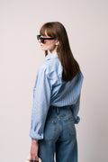 Pixie Le Slim Palazzo Side Slit - Gloomy Skies