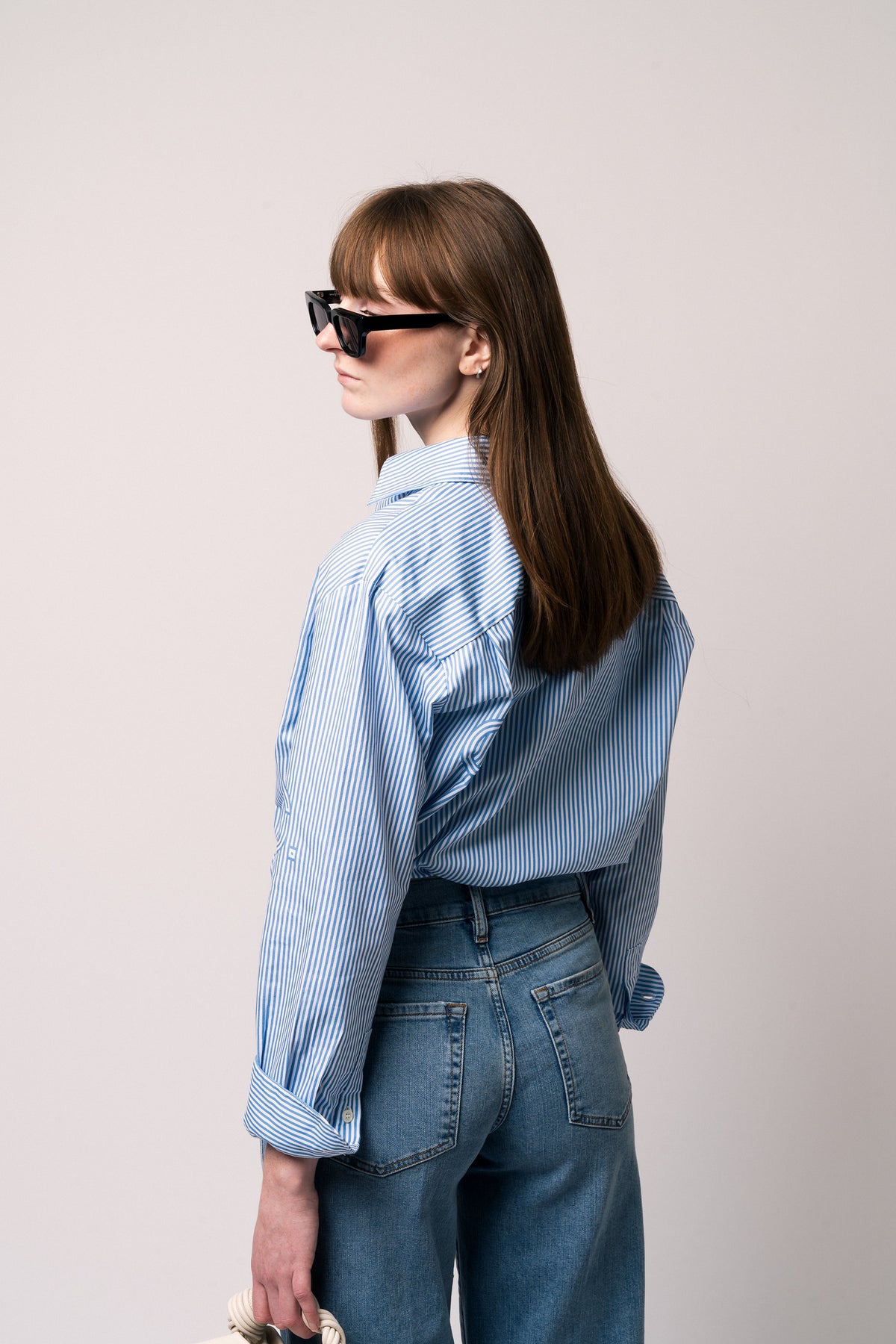 Pixie Le Slim Palazzo Side Slit - Gloomy Skies