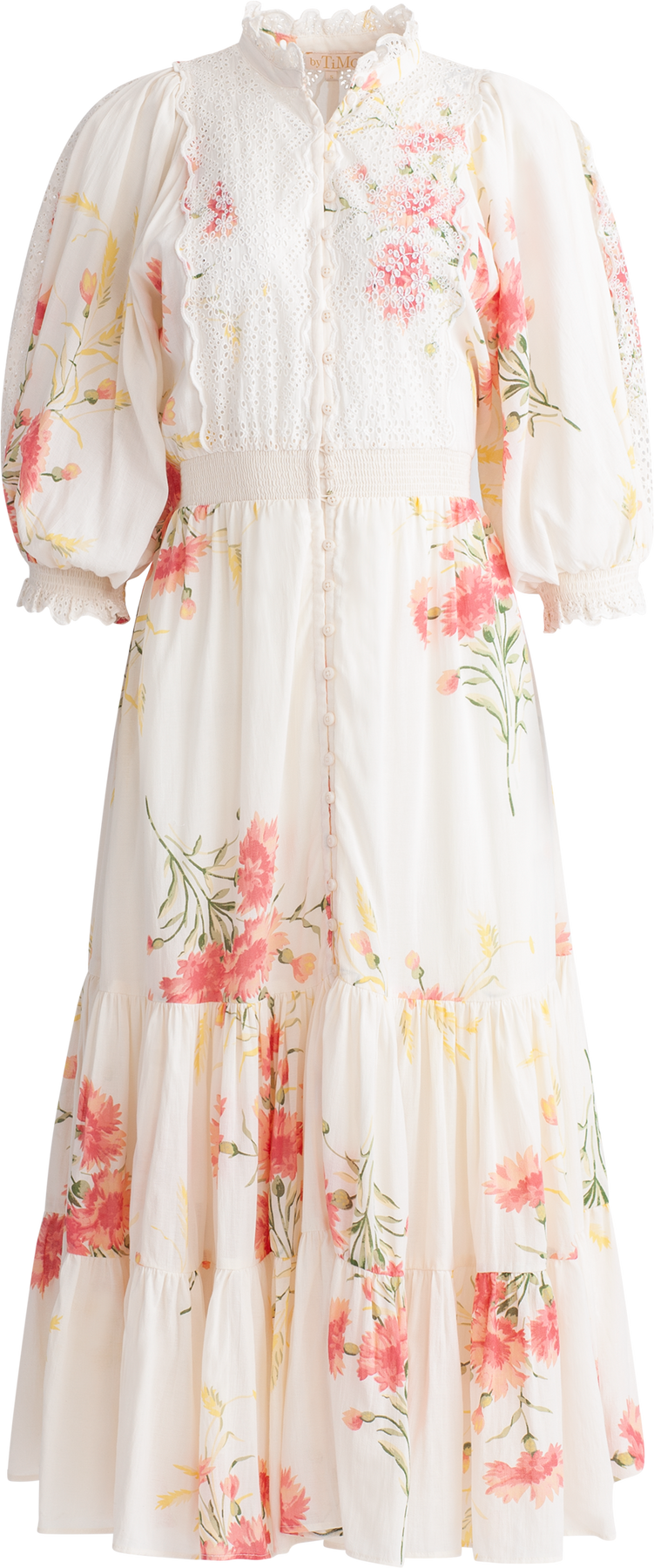 Cotton Slub Midi Dress - Straw