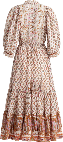 Cotton Slub Midi Dress - Paisley