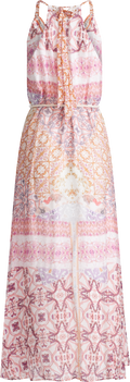 Briella Long Dress Silk-Rayo - Ivory