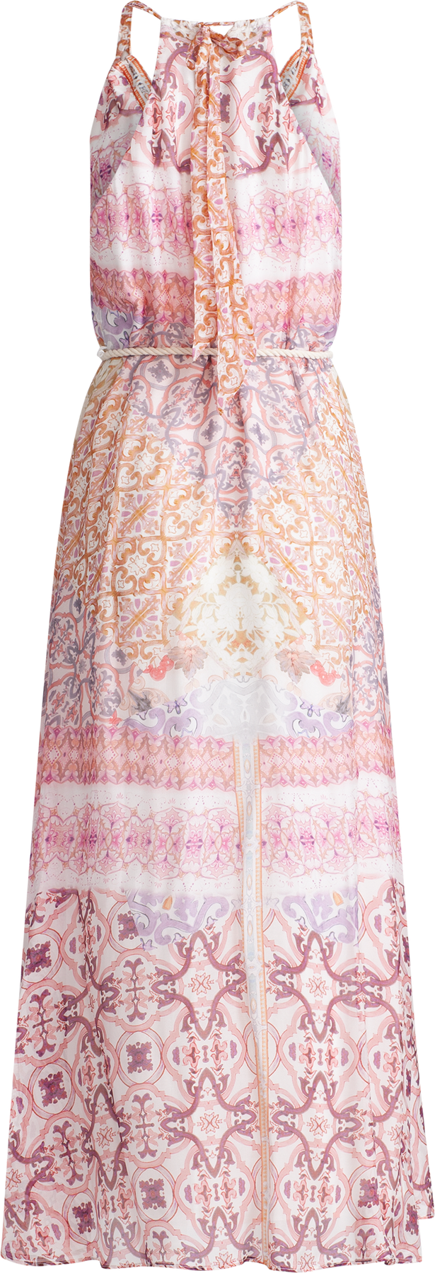 Briella Long Dress Silk-Rayo - Ivory