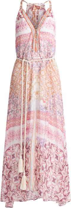 Briella Long Dress Silk-Rayo - Ivory