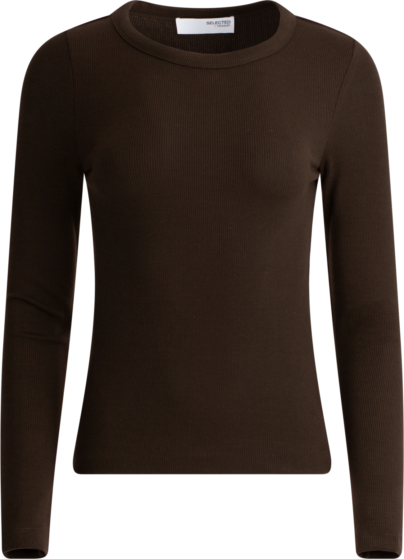 Dianna LS O-Neck Top - Coffee Bean