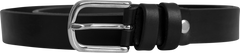 Basic Belt With Silver Buckle - Black