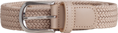 Shiny Silk Elastic Belt - Beige