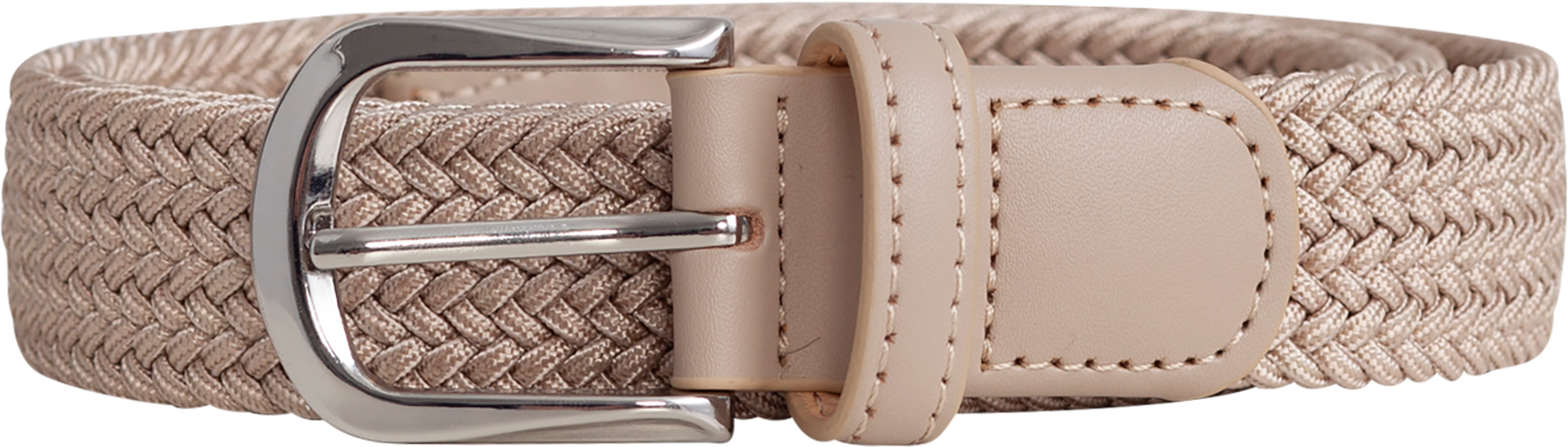 Shiny Silk Elastic Skärp - Beige