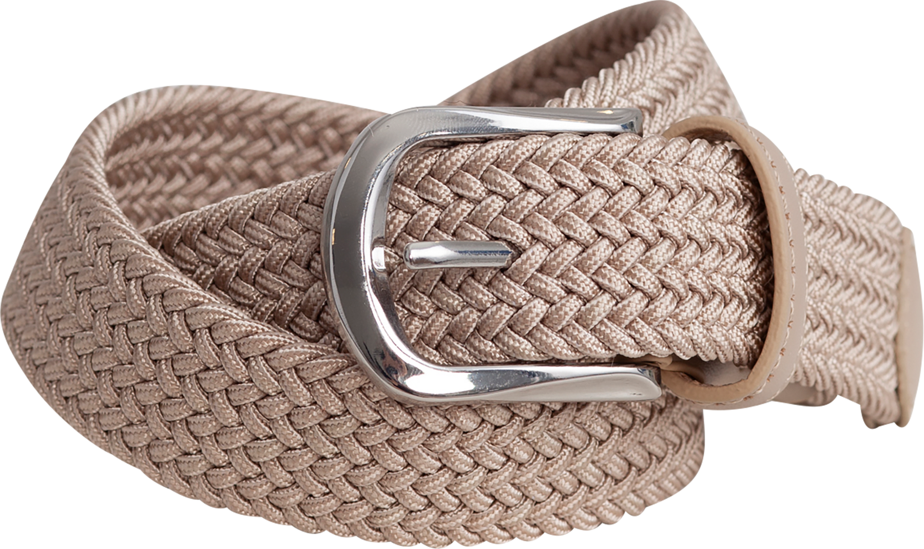 Shiny Silk Elastic Skärp - Beige