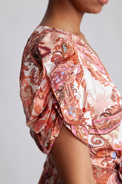 Emma - Orange Paisley