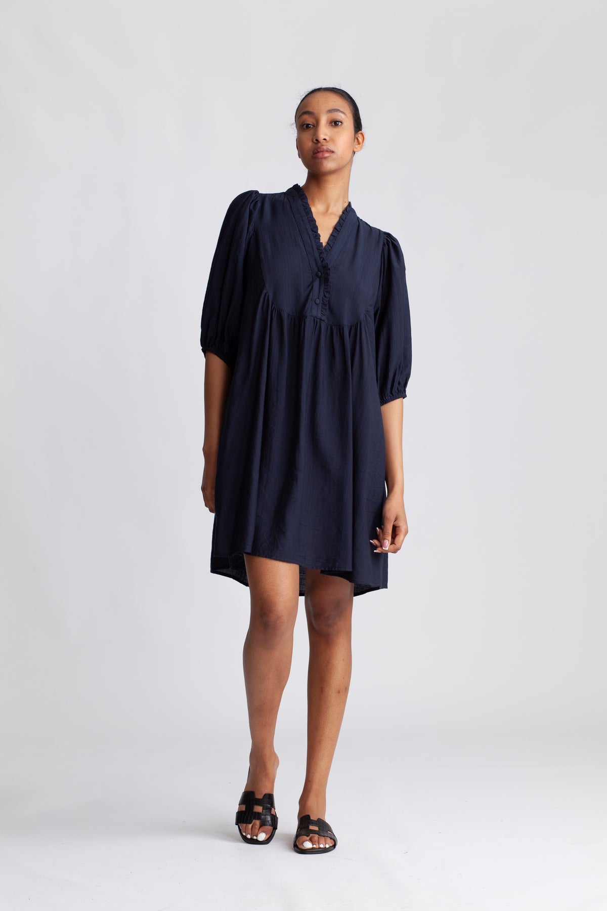 Heracc Midi Puff Dress - Ink