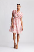 Isadora Ss Shirt Dress Aop - Chalk Pink Flower
