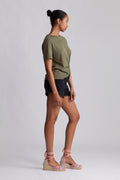 Essential Ss Boxy Tee - Olivine