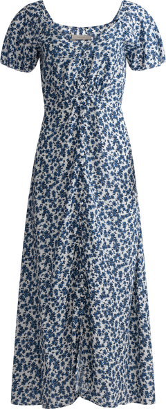 Aurelia Midi Dress - Leilani Print/Mid Blue