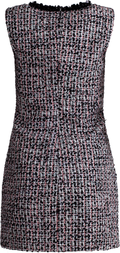Boucle Embellished Mini Dress - Black