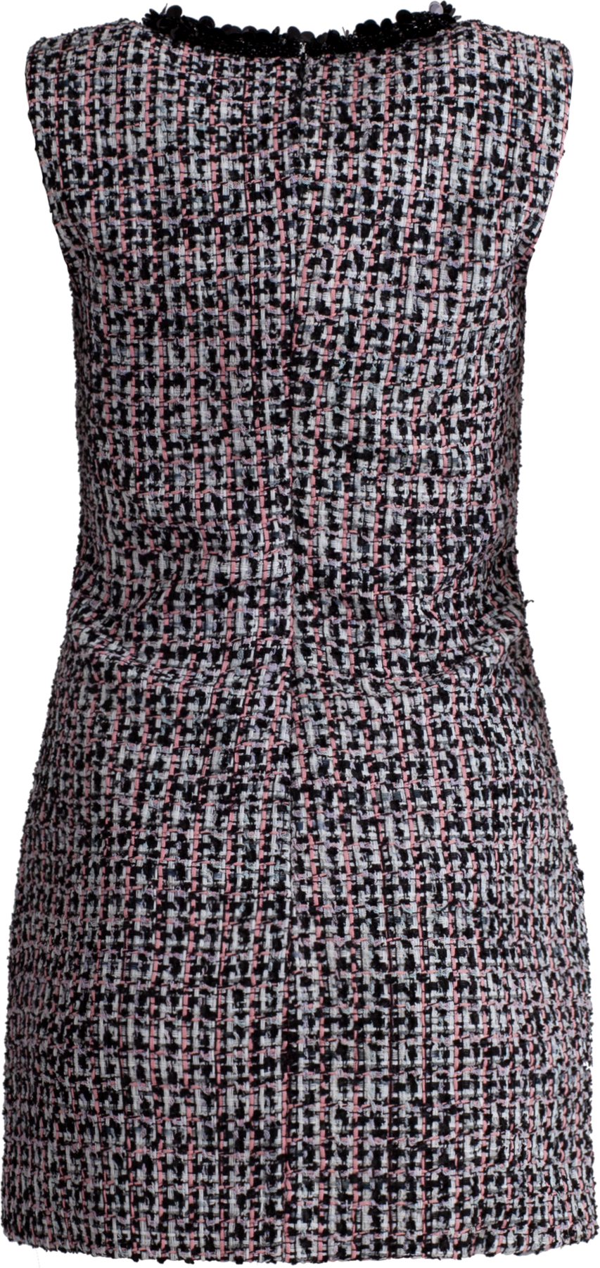 Boucle Embellished Mini Dress - Svart