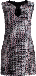Boucle Embellished Mini Dress - Svart