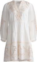 Aubree Dress W Embrodery - Ivory