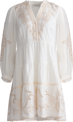 Aubree Dress W Embrodery - Ivory