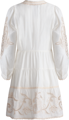 Aubree Dress W Embrodery - Ivory