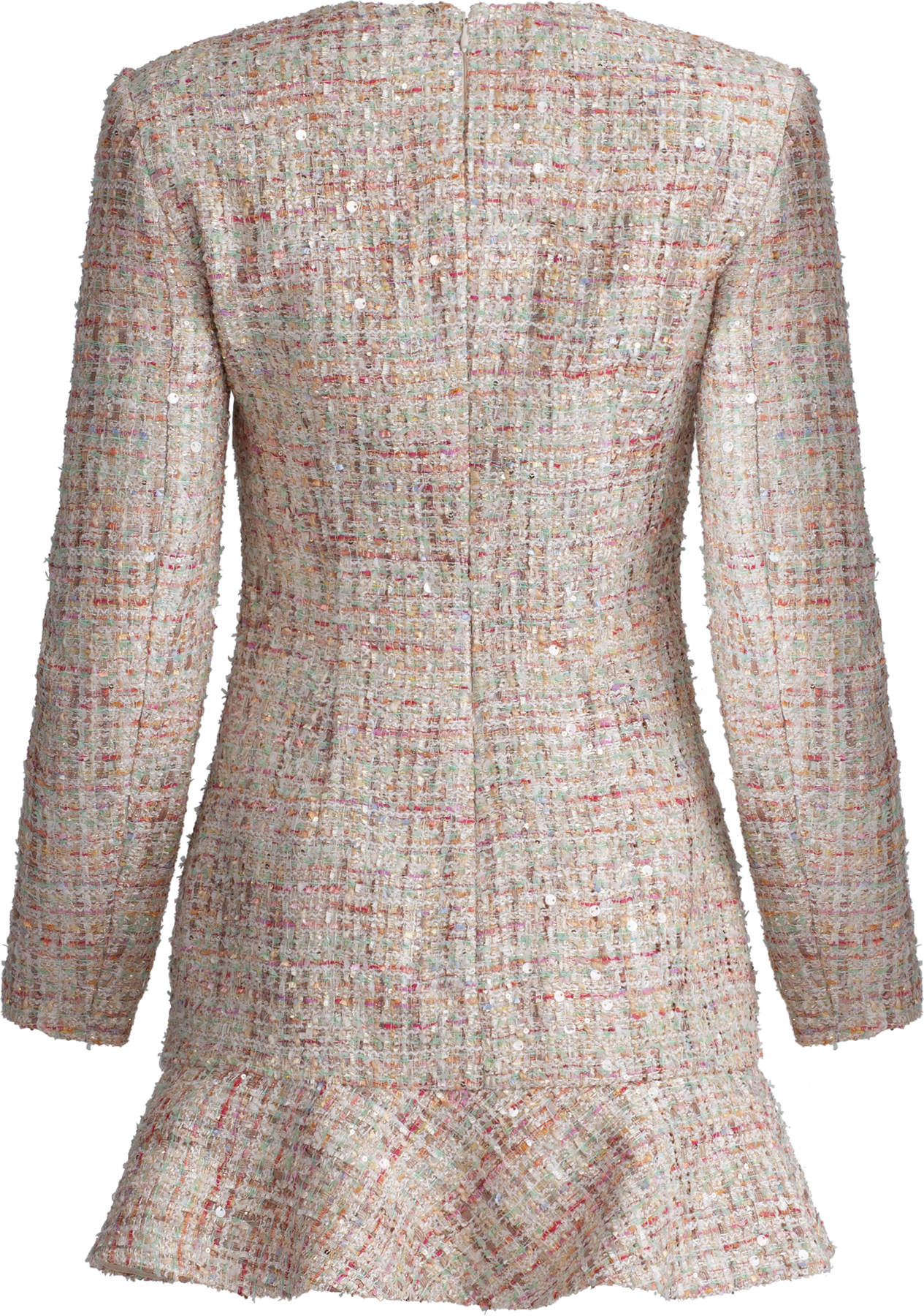 Pastel Boucle V-Neck Mini Dress - Multi