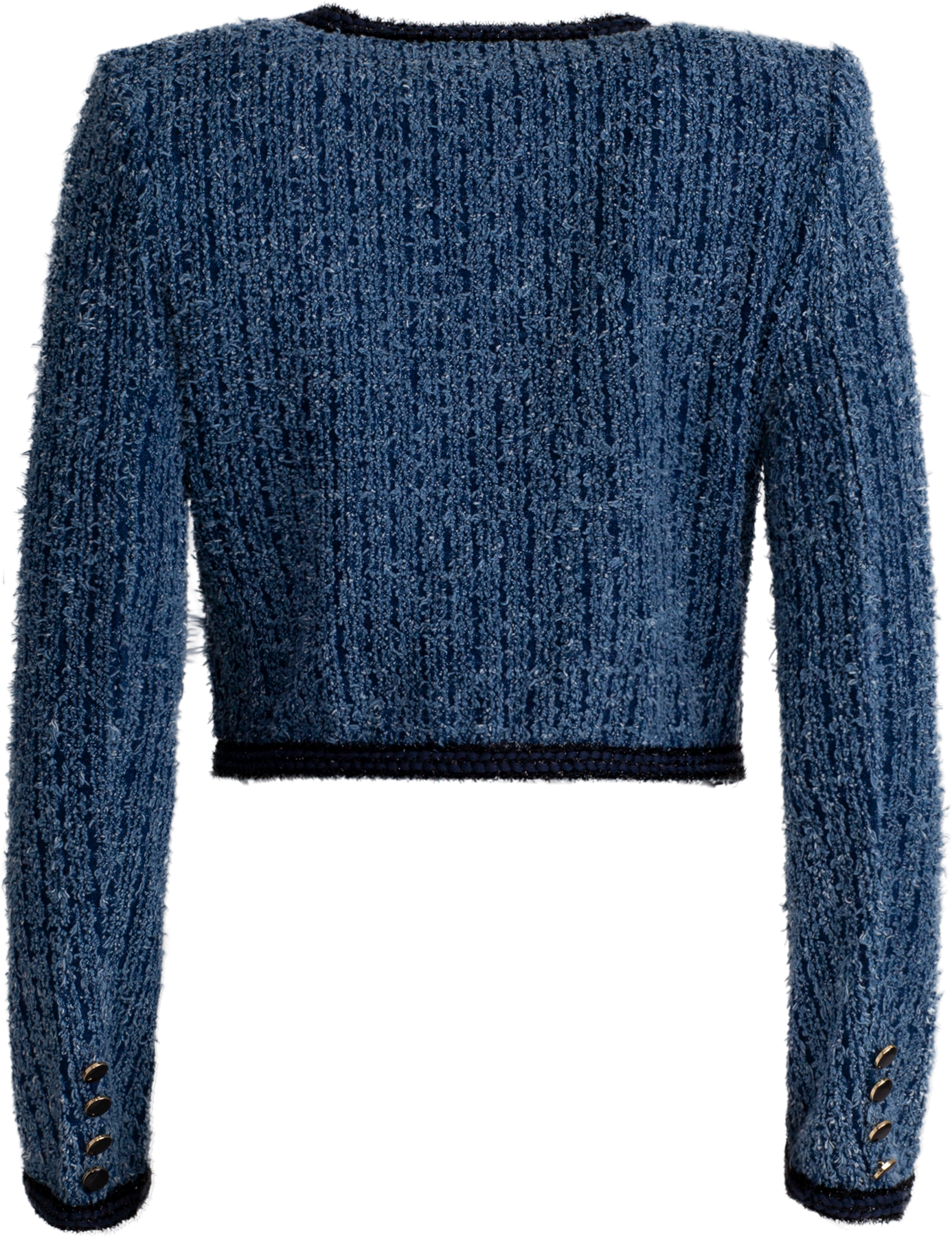 Textured Denim Jacket - Blue