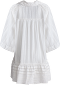 Ester Embroidered Cotton Mini Dress - White