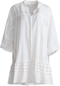 Ester Embroidered Cotton Mini Dress - White