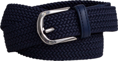 Shiny Silk Elastic Belt - Navy