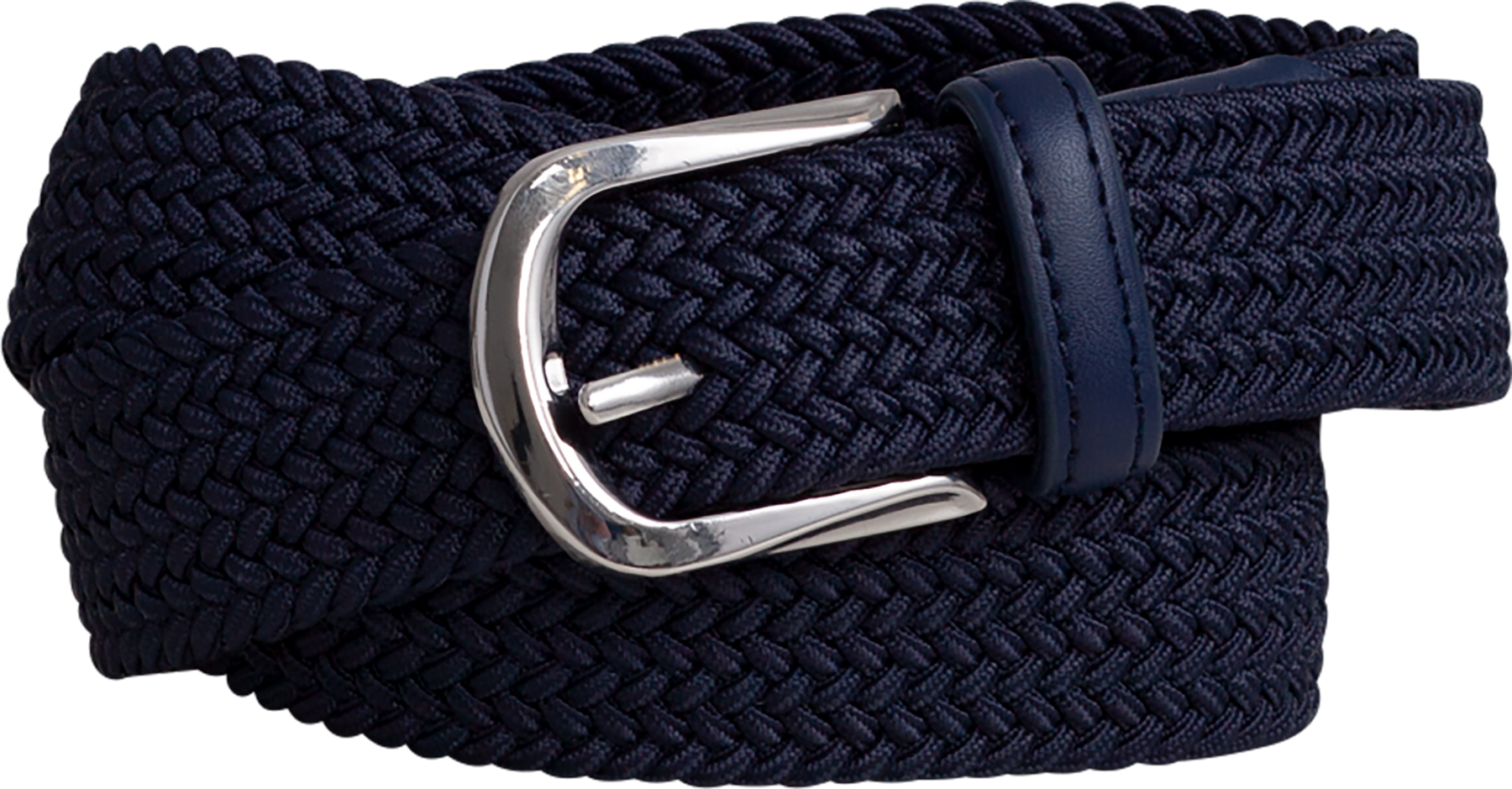 Shiny Silk Elastic Belt - Marinblå