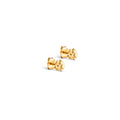 Organic Clover Mini Studs - Gold