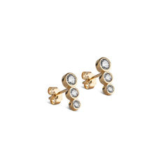 Trinity Studs - Clear Cz
